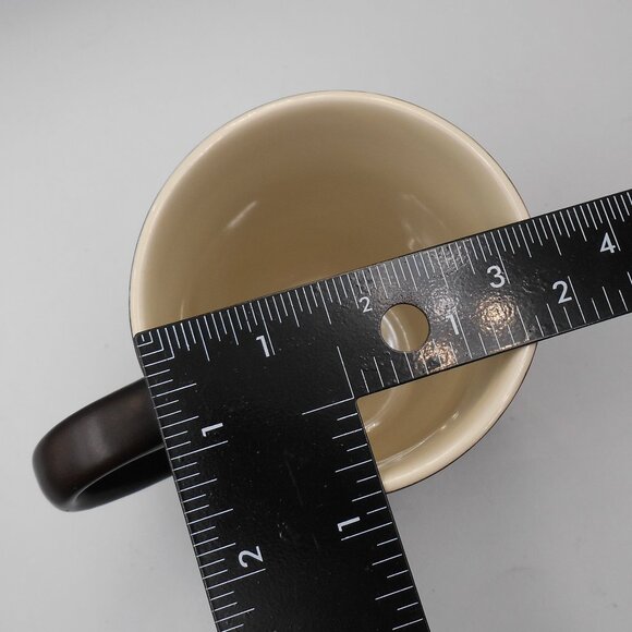 STARBUCKS BROWN AND WHITE 2008 COFFEE MUG CUP 12 FL OZ. COLLECTIBLE HOUSEWARE - Picture 8 of 8